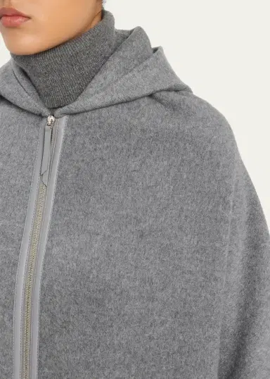 Lafayette 148 New York Fringed Double-Face Cashmere Hooded Poncho | Thumbnail 5 Lafayette 148 New York Fringed Double-Face Cashmere Hooded Poncho | Thumbnail 5