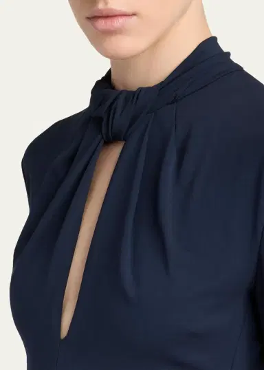 Giorgio Armani Keyhole-Cutout Twisted Midi Dress | Thumbnail 5 Giorgio Armani Keyhole-Cutout Twisted Midi Dress | Thumbnail 5