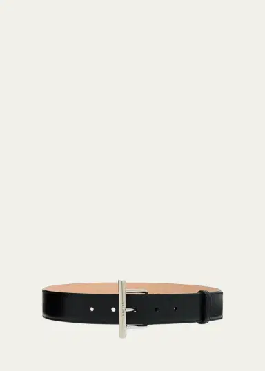 McQueen T-Bar Skinny Leather Belt | Thumbnail 3 McQueen T-Bar Skinny Leather Belt | Thumbnail 3