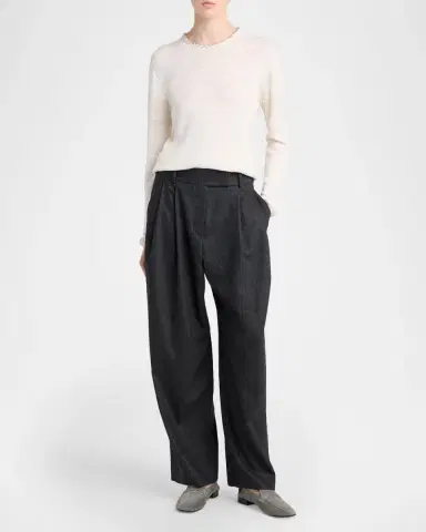 Giorgio Armani Silk Knit Beaded Crewneck Sweater | Thumbnail 2 Giorgio Armani Silk Knit Beaded Crewneck Sweater | Thumbnail 2
