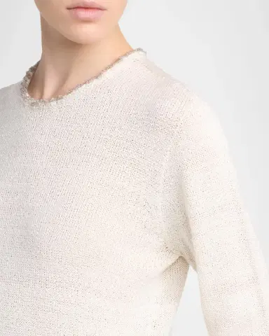 Giorgio Armani Silk Knit Beaded Crewneck Sweater | Thumbnail 5 Giorgio Armani Silk Knit Beaded Crewneck Sweater | Thumbnail 5