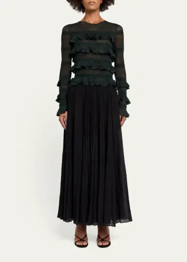 Zimmermann Valiant Lace Ruffle-Tiered Top | Thumbnail 2 Zimmermann Valiant Lace Ruffle-Tiered Top | Thumbnail 2