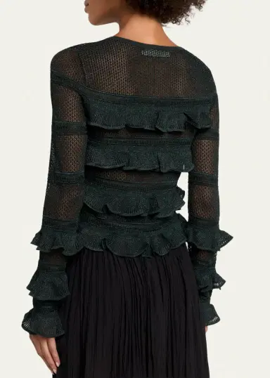 Zimmermann Valiant Lace Ruffle-Tiered Top | Thumbnail 3 Zimmermann Valiant Lace Ruffle-Tiered Top | Thumbnail 3