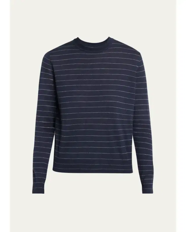 Striped Crewneck Cashmere Sweater Striped Crewneck Cashmere Sweater