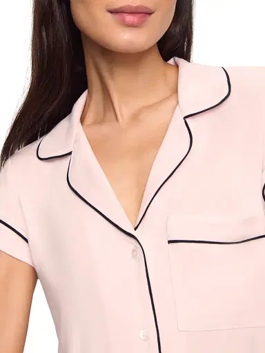 Eberjey Women's Gisele Cropped Pajama Set - Sorbet Black | Thumbnail 5 Eberjey Women's Gisele Cropped Pajama Set - Sorbet Black | Thumbnail 5