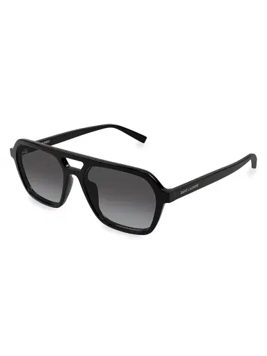 Saint Laurent Men's 55MM Aviator Sunglasses - Black | Thumbnail 1 Saint Laurent Men's 55MM Aviator Sunglasses - Black | Thumbnail 1