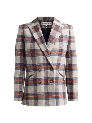 Veronica Beard Women's Oria Plaid Wool-Blend Single-Breasted Dickey Jacket | Thumbnail 1 Veronica Beard Women's Oria Plaid Wool-Blend Single-Breasted Dickey Jacket | Thumbnail 1