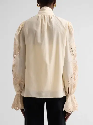 Kobi Halperin Women's Valerie Embroidered Cotton-Silk Voile Blouse | Thumbnail 3 Kobi Halperin Women's Valerie Embroidered Cotton-Silk Voile Blouse | Thumbnail 3