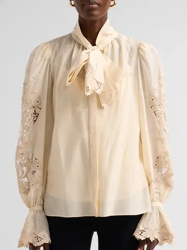 Kobi Halperin Women's Valerie Embroidered Cotton-Silk Voile Blouse | Thumbnail 5 Kobi Halperin Women's Valerie Embroidered Cotton-Silk Voile Blouse | Thumbnail 5