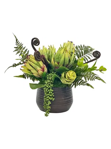 Winward Home Everyday Newness Refresh Faux Mixed Tropical Arrangement - Green | Thumbnail 1 Winward Home Everyday Newness Refresh Faux Mixed Tropical Arrangement - Green | Thumbnail 1