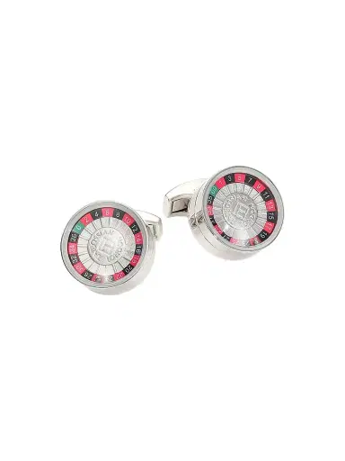 Tateossian Men's Roulette Cuff Links - Silver | Thumbnail 1 Tateossian Men's Roulette Cuff Links - Silver | Thumbnail 1
