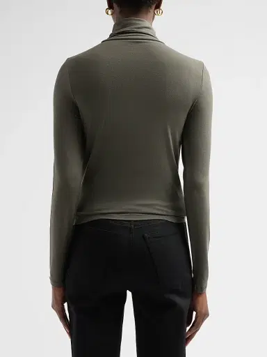 Majestic Filatures Women's Soft Touch Turtleneck Top - Volcanic Rock | Thumbnail 3 Majestic Filatures Women's Soft Touch Turtleneck Top - Volcanic Rock | Thumbnail 3
