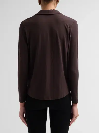 Majestic Filatures Women's Soft Touch Relaxed Button-Front Shirt - Chocolate Mousse | Thumbnail 3 Majestic Filatures Women's Soft Touch Relaxed Button-Front Shirt - Chocolate Mousse | Thumbnail 3