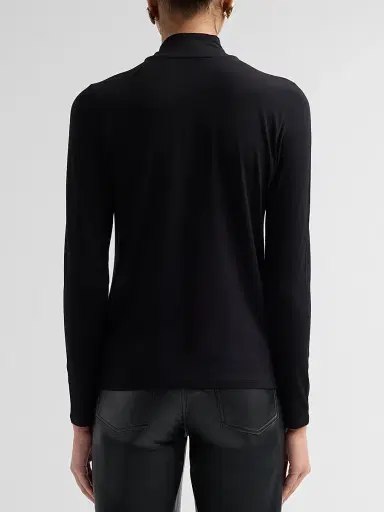 Majestic Filatures Women's Soft Touch Long-Sleeve Twist-Neck Top - Noir | Thumbnail 3 Majestic Filatures Women's Soft Touch Long-Sleeve Twist-Neck Top - Noir | Thumbnail 3