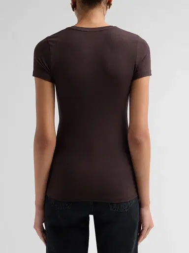 Majestic Filatures Women's Soft Touch Short-Sleeve Crewneck T-Shirt - Chocolate Mousse | Thumbnail 3 Majestic Filatures Women's Soft Touch Short-Sleeve Crewneck T-Shirt - Chocolate Mousse | Thumbnail 3