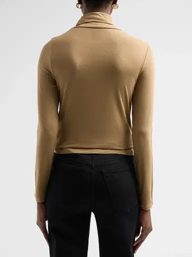 Majestic Filatures Women's Soft Touch Turtleneck Top - Havana | Thumbnail 3 Majestic Filatures Women's Soft Touch Turtleneck Top - Havana | Thumbnail 3