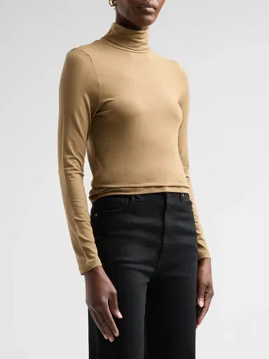 Majestic Filatures Women's Soft Touch Turtleneck Top - Havana | Thumbnail 4 Majestic Filatures Women's Soft Touch Turtleneck Top - Havana | Thumbnail 4