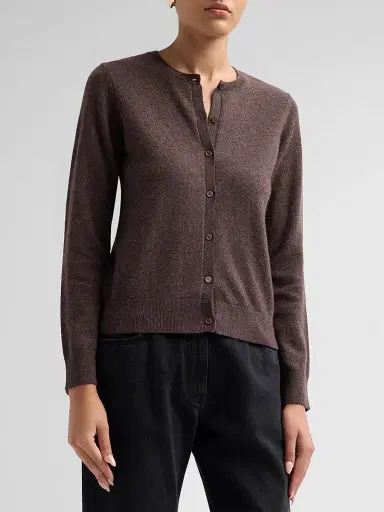 Majestic Filatures Women's Cashmere Crewneck Cardigan - Tatanka | Thumbnail 4 Majestic Filatures Women's Cashmere Crewneck Cardigan - Tatanka | Thumbnail 4