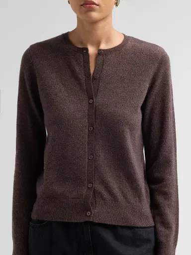 Majestic Filatures Women's Cashmere Crewneck Cardigan - Tatanka | Thumbnail 5 Majestic Filatures Women's Cashmere Crewneck Cardigan - Tatanka | Thumbnail 5