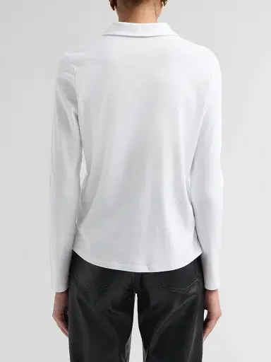 Majestic Filatures Women's Supima Cotton Button-Front Shirt - Blanc | Thumbnail 3 Majestic Filatures Women's Supima Cotton Button-Front Shirt - Blanc | Thumbnail 3