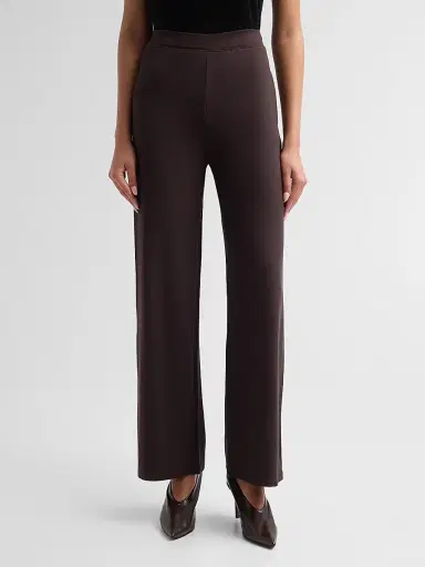 Majestic Filatures Women's French Terry Wide-Leg Pants - Chocolate Mousse | Thumbnail 4 Majestic Filatures Women's French Terry Wide-Leg Pants - Chocolate Mousse | Thumbnail 4