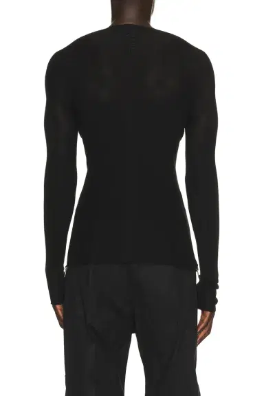 Rick Owens Ribbed Round Neck Shirt | Thumbnail 2 Rick Owens Ribbed Round Neck Shirt | Thumbnail 2