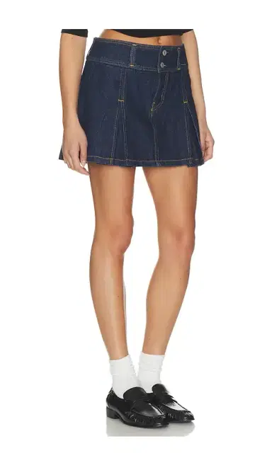 LEVI'S Inverted Pleat Mini Skirt | Thumbnail 2 LEVI'S Inverted Pleat Mini Skirt | Thumbnail 2