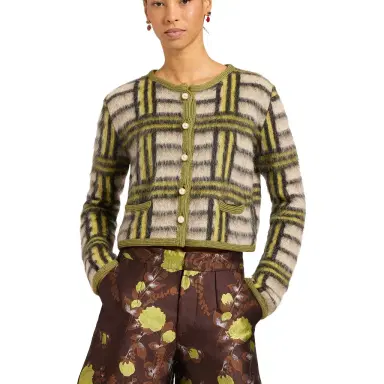La Double J Check Cardigan | Thumbnail 1 La Double J Check Cardigan | Thumbnail 1