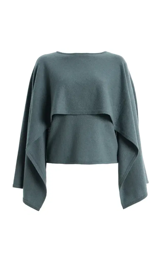 Valiant Draped Wool-Cashmere Sweater Valiant Draped Wool-Cashmere Sweater