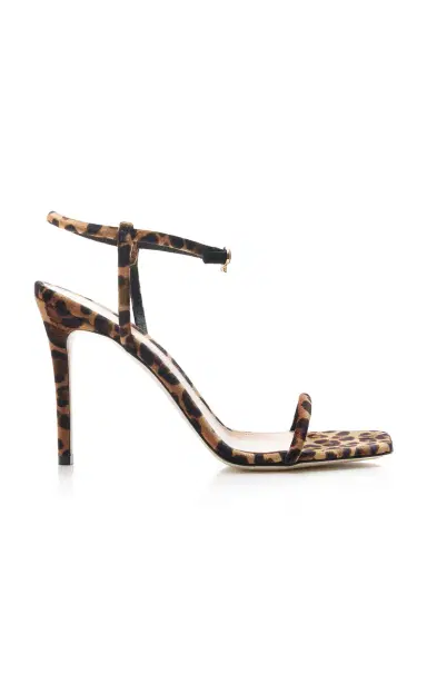 Gianvito Rossi Mayfair Leopard Velvet Sandals | Thumbnail 1 Gianvito Rossi Mayfair Leopard Velvet Sandals | Thumbnail 1