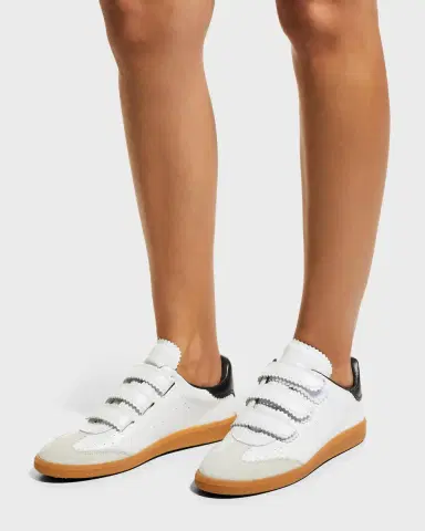 Isabel Marant Beth Perforated Leather Grip-Strap Sneakers | Thumbnail 2 Isabel Marant Beth Perforated Leather Grip-Strap Sneakers | Thumbnail 2