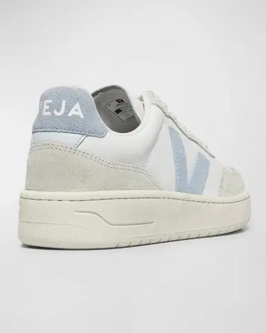 Veja V-90 Bicolor Mixed Leather Low-Top Sneakers | Thumbnail 3 Veja V-90 Bicolor Mixed Leather Low-Top Sneakers | Thumbnail 3