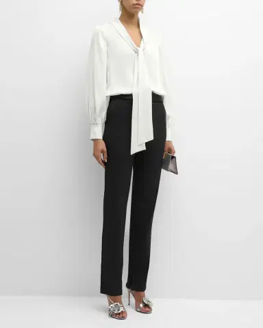 Ungaro Ella Tie-Neck Silk Blouse | Thumbnail 2 Ungaro Ella Tie-Neck Silk Blouse | Thumbnail 2