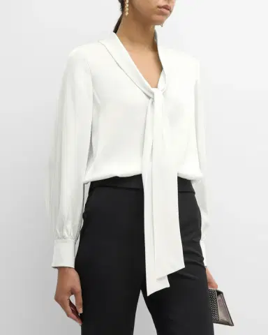 Ungaro Ella Tie-Neck Silk Blouse | Thumbnail 4 Ungaro Ella Tie-Neck Silk Blouse | Thumbnail 4