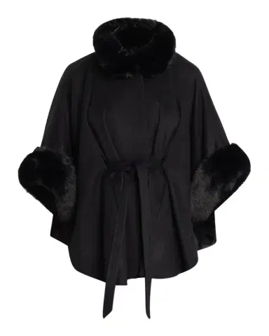 Sofia Cashmere Cashmere Shawl W/ Faux Fur Trim | Thumbnail 1 Sofia Cashmere Cashmere Shawl W/ Faux Fur Trim | Thumbnail 1