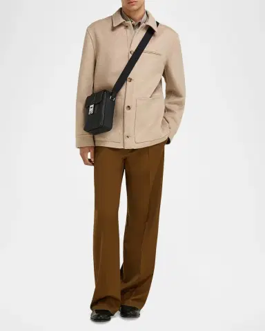 Ferragamo Men's Hug Buckle Leather Crossbody Bag | Thumbnail 5 Ferragamo Men's Hug Buckle Leather Crossbody Bag | Thumbnail 5