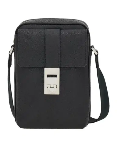 Ferragamo Men's Hug Buckle Leather Crossbody Bag | Thumbnail 1 Ferragamo Men's Hug Buckle Leather Crossbody Bag | Thumbnail 1