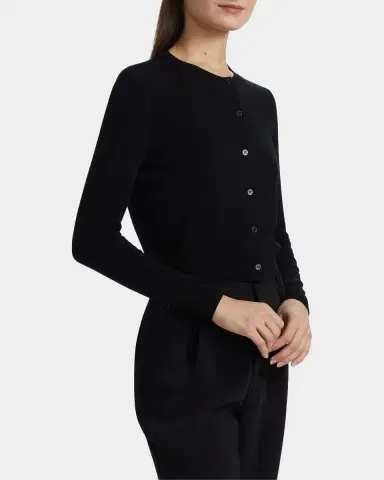 Carolina Herrera Cotton-Silk Crop Crewneck Cardigan | Thumbnail 7 Carolina Herrera Cotton-Silk Crop Crewneck Cardigan | Thumbnail 7