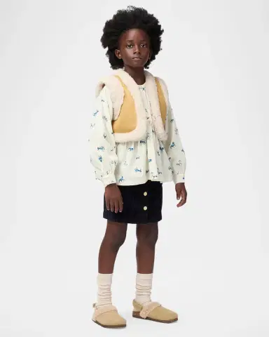 Molo Girl's Rilla Horse-Print Tunic Shirt, Size3-6 | Thumbnail 2 Molo Girl's Rilla Horse-Print Tunic Shirt, Size3-6 | Thumbnail 2