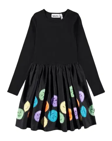 Molo Girl's Casie Printed Cotton Long-Sleeve Dress, Size 8-12 | Thumbnail 1 Molo Girl's Casie Printed Cotton Long-Sleeve Dress, Size 8-12 | Thumbnail 1