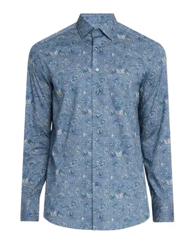 Etro Men's Cotton-Stretch Paisley Sport Shirt | Thumbnail 1 Etro Men's Cotton-Stretch Paisley Sport Shirt | Thumbnail 1
