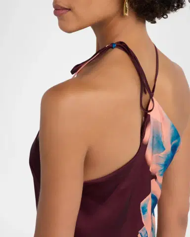 MISA Los Angeles Lenny Floral Satin Mini Dress | Thumbnail 5 MISA Los Angeles Lenny Floral Satin Mini Dress | Thumbnail 5