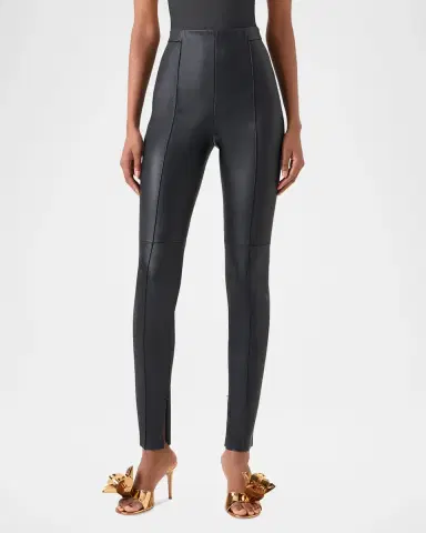 Akris Flame Leather Skinny-Leg Ankle Pants | Thumbnail 5 Akris Flame Leather Skinny-Leg Ankle Pants | Thumbnail 5