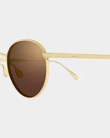 Cartier Men's Signature C de Round Titanium Sunglasses | Thumbnail 3 Cartier Men's Signature C de Round Titanium Sunglasses | Thumbnail 3