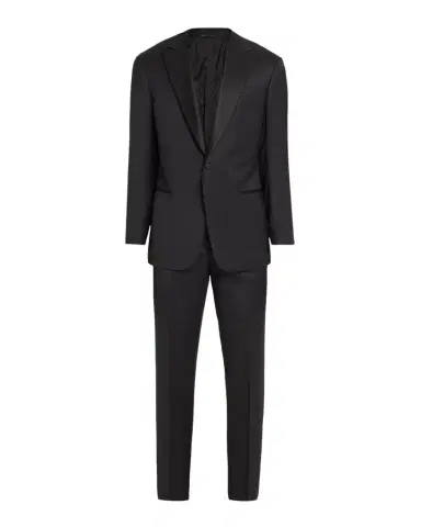 Giorgio Armani Men's Diamond-Woven Stretch-Virgin Wool Tuxedo | Thumbnail 1 Giorgio Armani Men's Diamond-Woven Stretch-Virgin Wool Tuxedo | Thumbnail 1