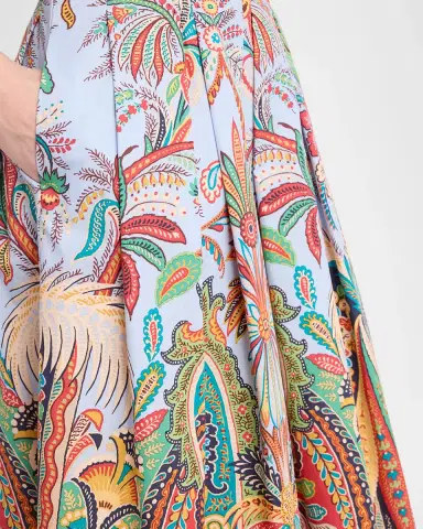Etro Sleeveless Paisley-Print Pleated Cotton Midi Dress | Thumbnail 5 Etro Sleeveless Paisley-Print Pleated Cotton Midi Dress | Thumbnail 5