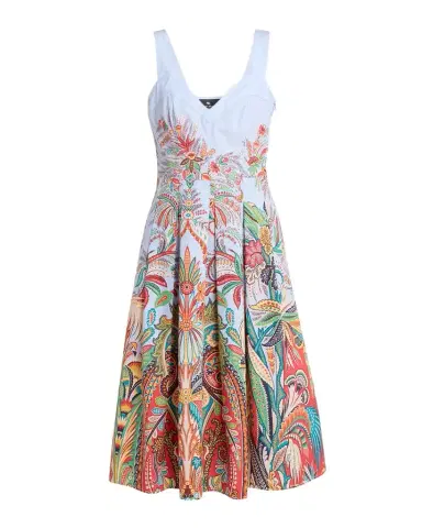 Etro Sleeveless Paisley-Print Pleated Cotton Midi Dress | Thumbnail 1 Etro Sleeveless Paisley-Print Pleated Cotton Midi Dress | Thumbnail 1