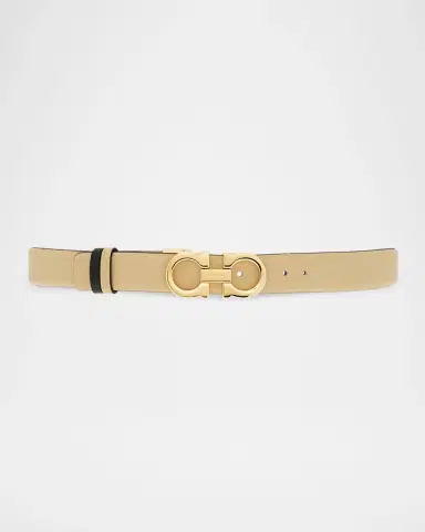 Ferragamo Mediterranean Gancini Leather Skinny Belt | Thumbnail 3 Ferragamo Mediterranean Gancini Leather Skinny Belt | Thumbnail 3