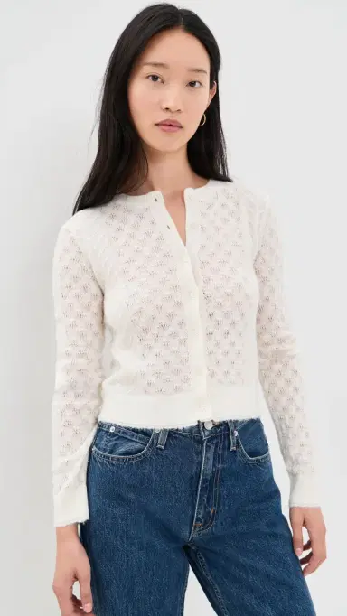 RE/DONE Emma Cardigan Vintage White | Thumbnail 2 RE/DONE Emma Cardigan Vintage White | Thumbnail 2