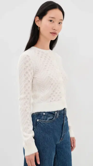 RE/DONE Emma Cardigan Vintage White | Thumbnail 4 RE/DONE Emma Cardigan Vintage White | Thumbnail 4